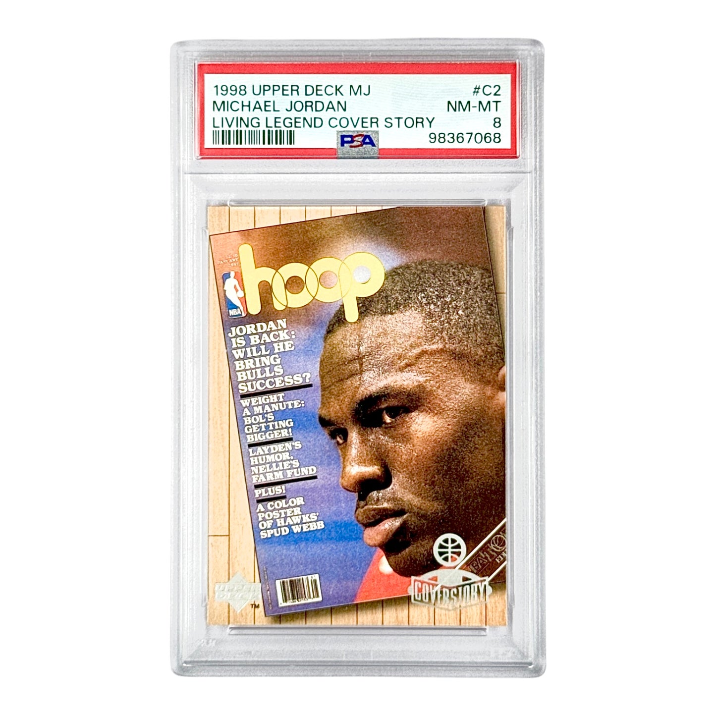 Michael Jordan 1998 Living Legend Cover Story #C2 PSA 8