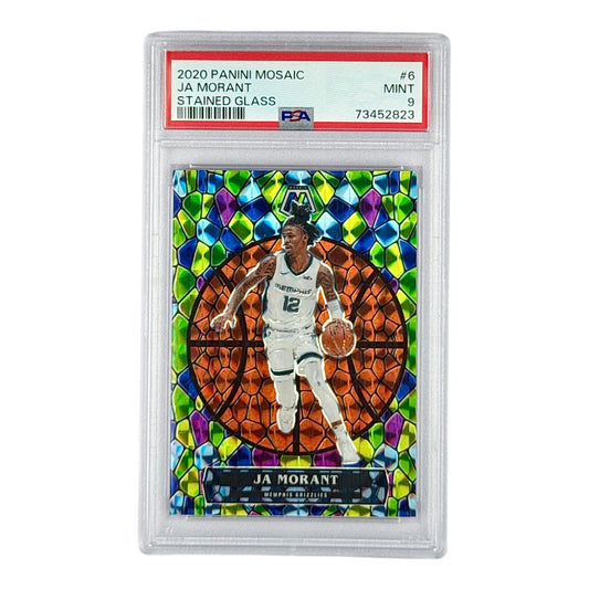 Ja Morant 2020-21 Panini Mosaic Stained Glass #6 PSA 9