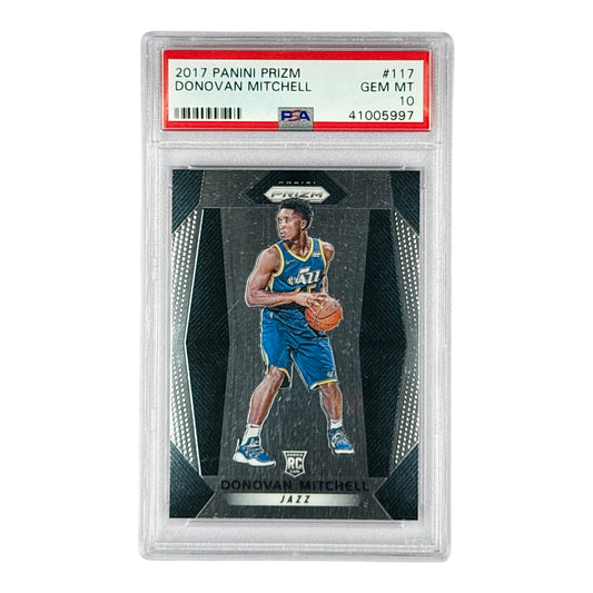 Donovan Mitchell 2017-18 Panini Prizm Rookie RC #117 PSA 10