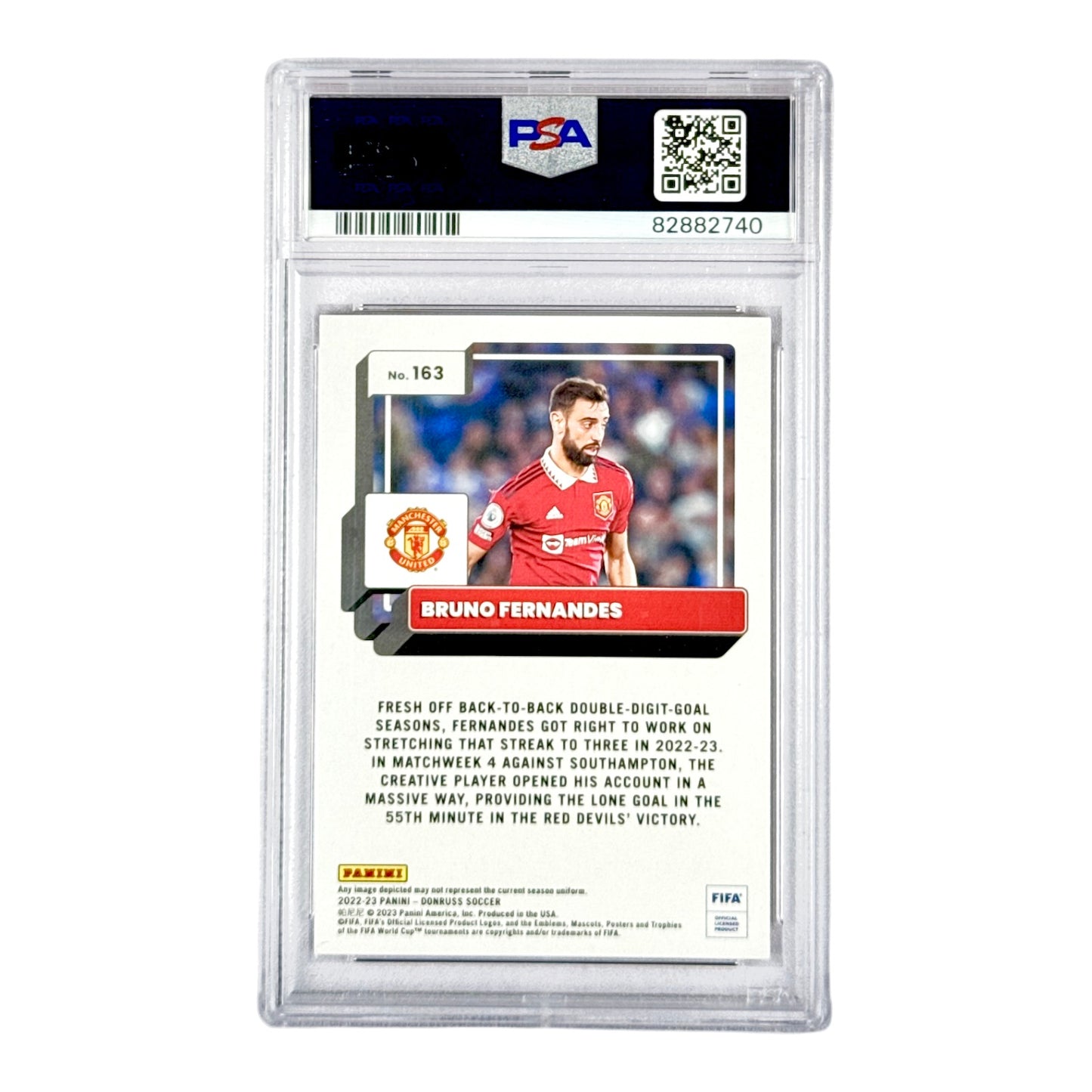 Bruno Fernandes 2022-23 Panini Donruss FIFA Gold 02/10 #163 PSA 10