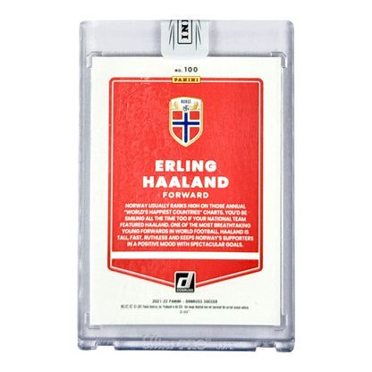 Erling Haaland 2021-22 Panini Donruss Soccer Gold 10/10 #100