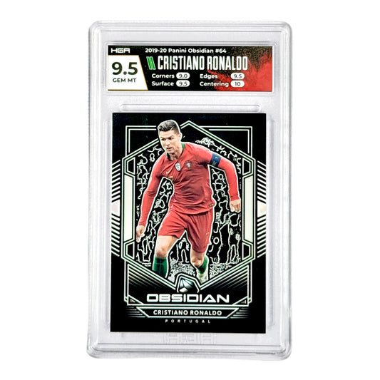 Cristiano Ronaldo 2019-20 Panini Obsidian 125/165 #64 HGA 9.5