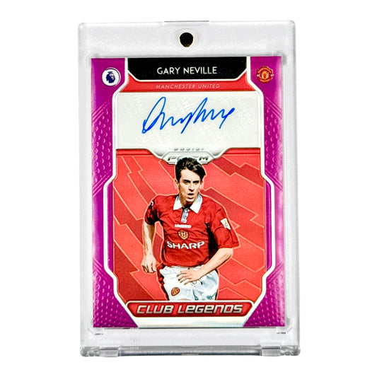 Gary Neville 2019-20 Panini Prizm Premier League Soccer Auto 05/99 #CL-GN