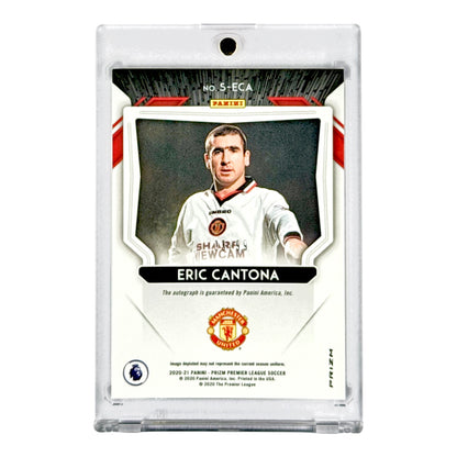 Eric Cantona 2020-21 Panini Prizm Premier League Soccer Auto 03/99 #S-ECA