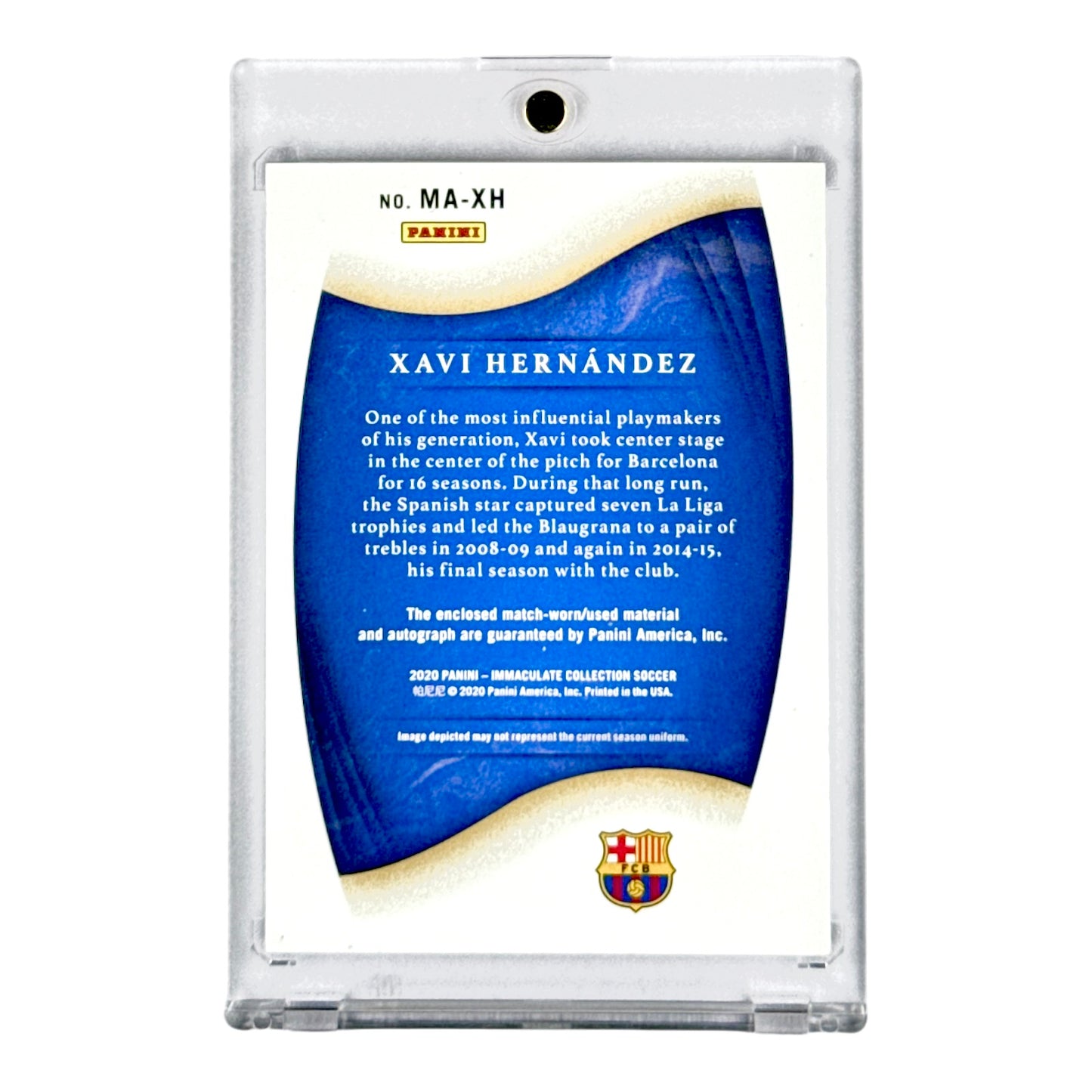 Xavi Hernandez 2020-21 Panini Immaculate Soccer Jersey Auto 71/99 #MA-XH