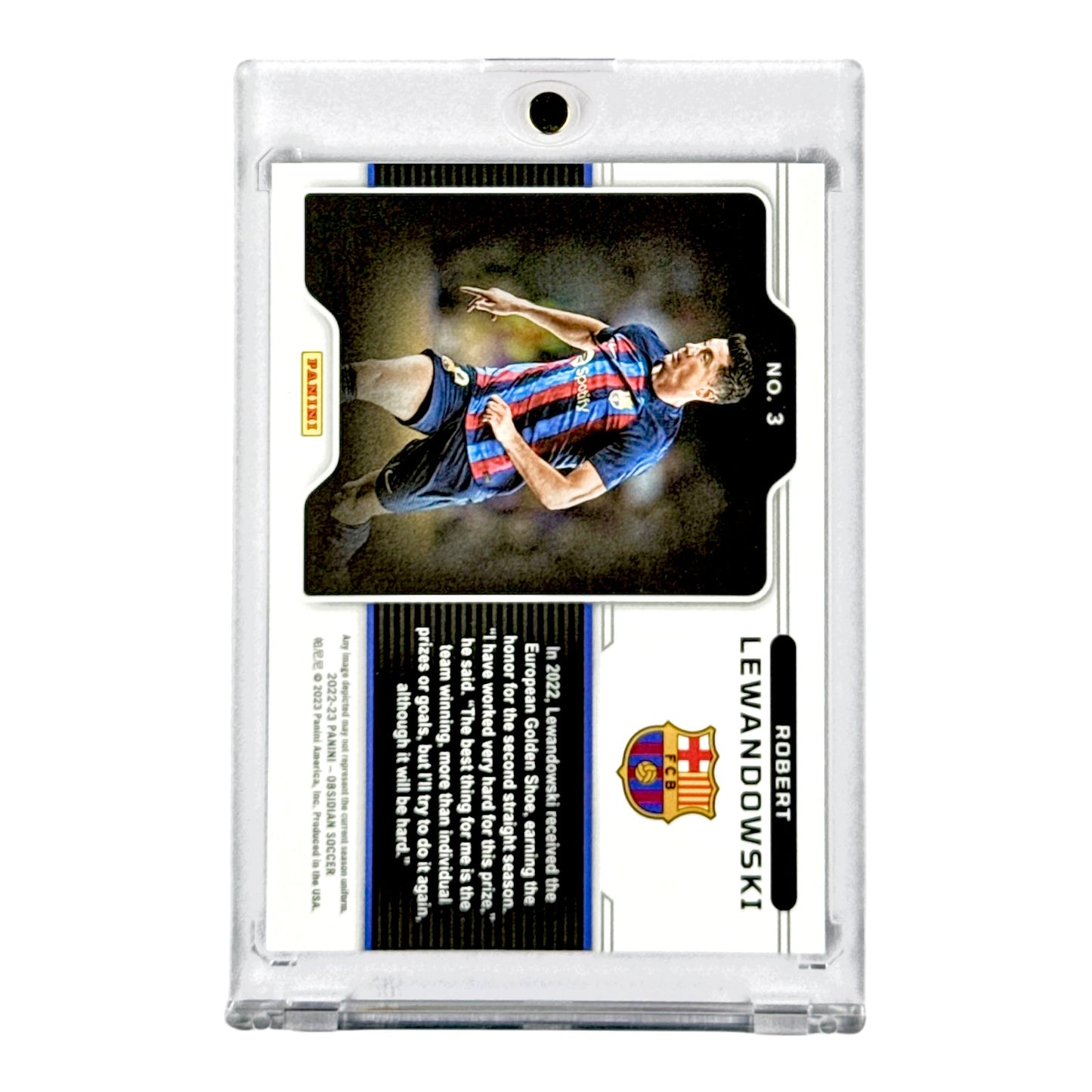 Robert Lewandowski 2022-23 Panini Obsidian Soccer Color Blast #3