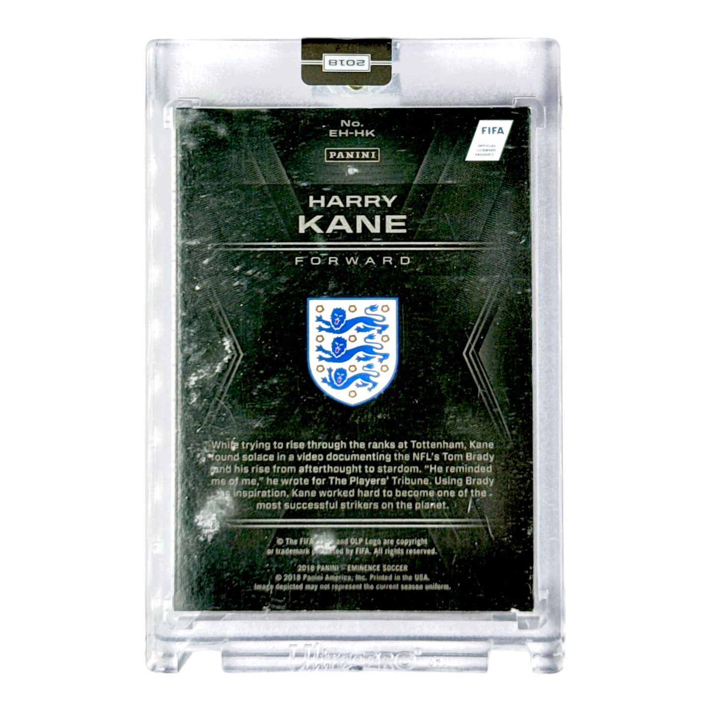 Harry Kane 2018 Panini Eminence Soccer 1 Troy Ounce 999 Fine Silver 05/10