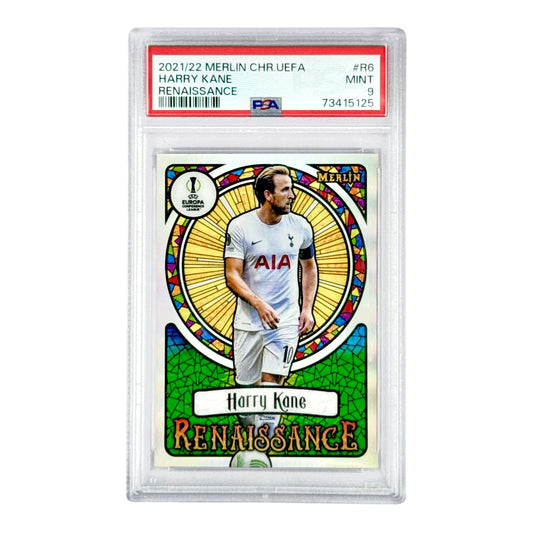 Harry Kane 2021-22 Topps Merlin UEFA Renaissance #R6 PSA 9