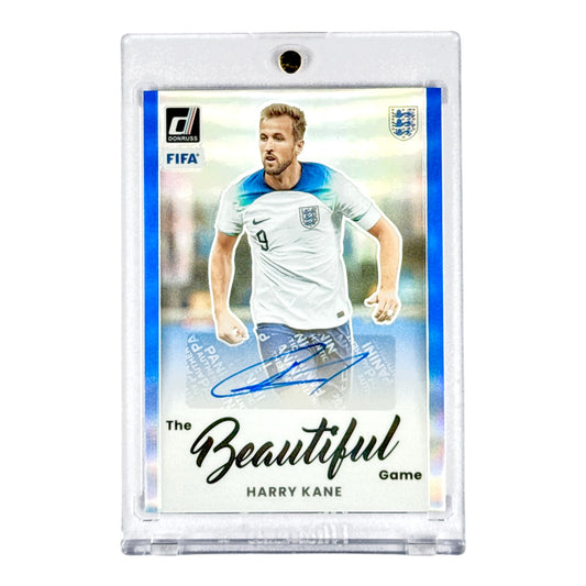 Harry Kane 2022-23 Panini Donruss Soccer FIFA The Beautiful Game Auto Blue 26/49