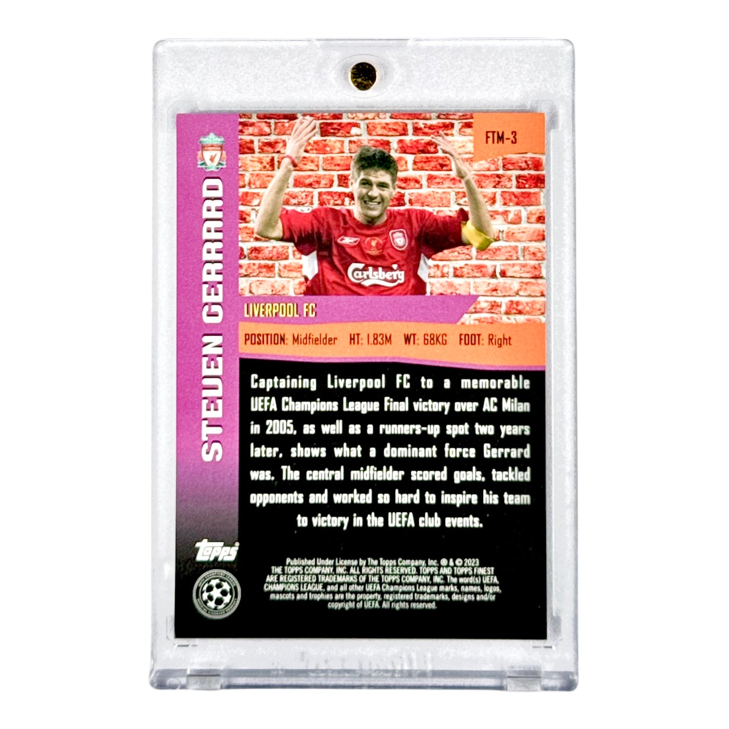 Steven Gerrard 2023 Topps Finest UEFA Champion's League 70/99 #FTM-3