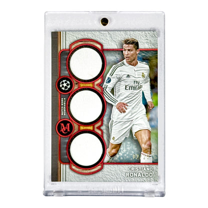 Cristiano Ronaldo Topps Museum UEFA Champion's League Triple Relic 02/25 #SPTR-CR