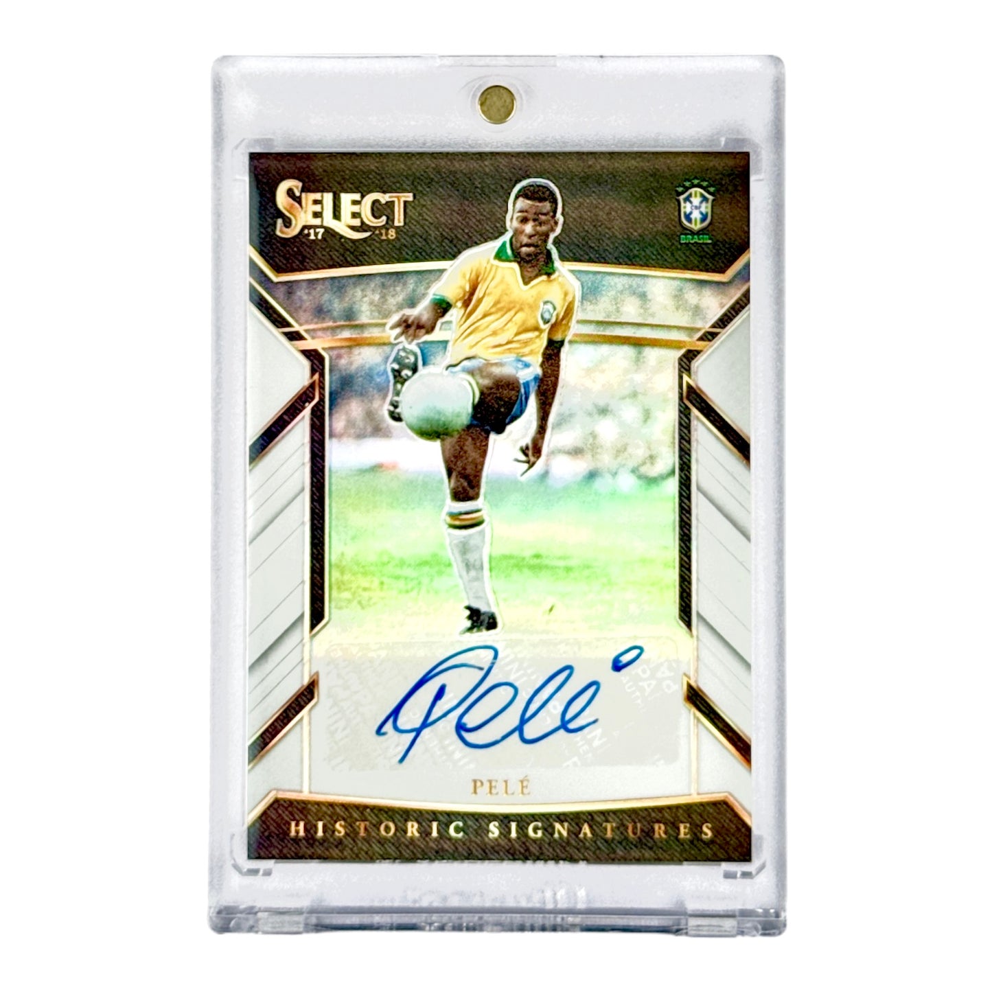 Pele 2017-18 Panini Select Soccer Historic Signatures Auto 17/30 #HS-P