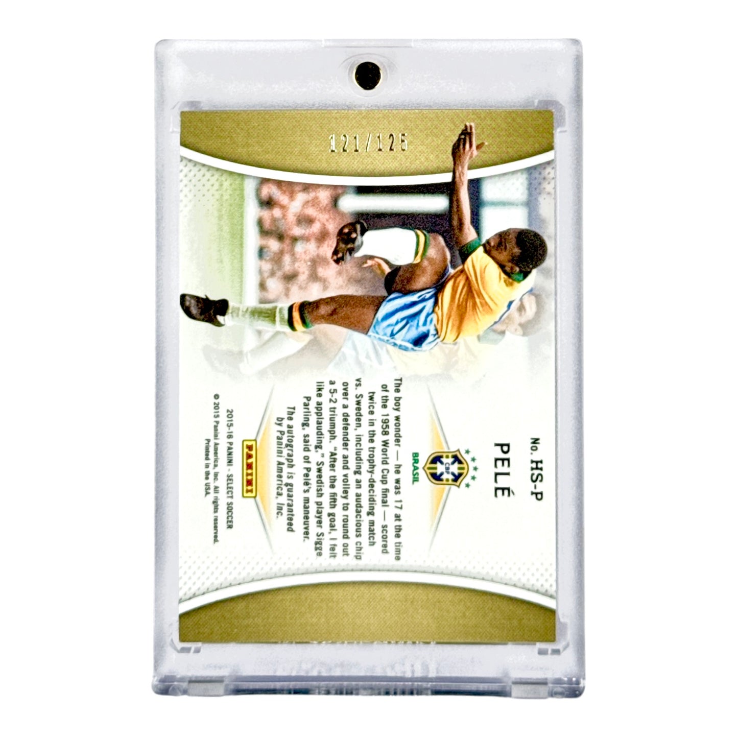 Pele 2015-16 Panini Select Soccer Historic Signatures Auto 121/125 #HS-P