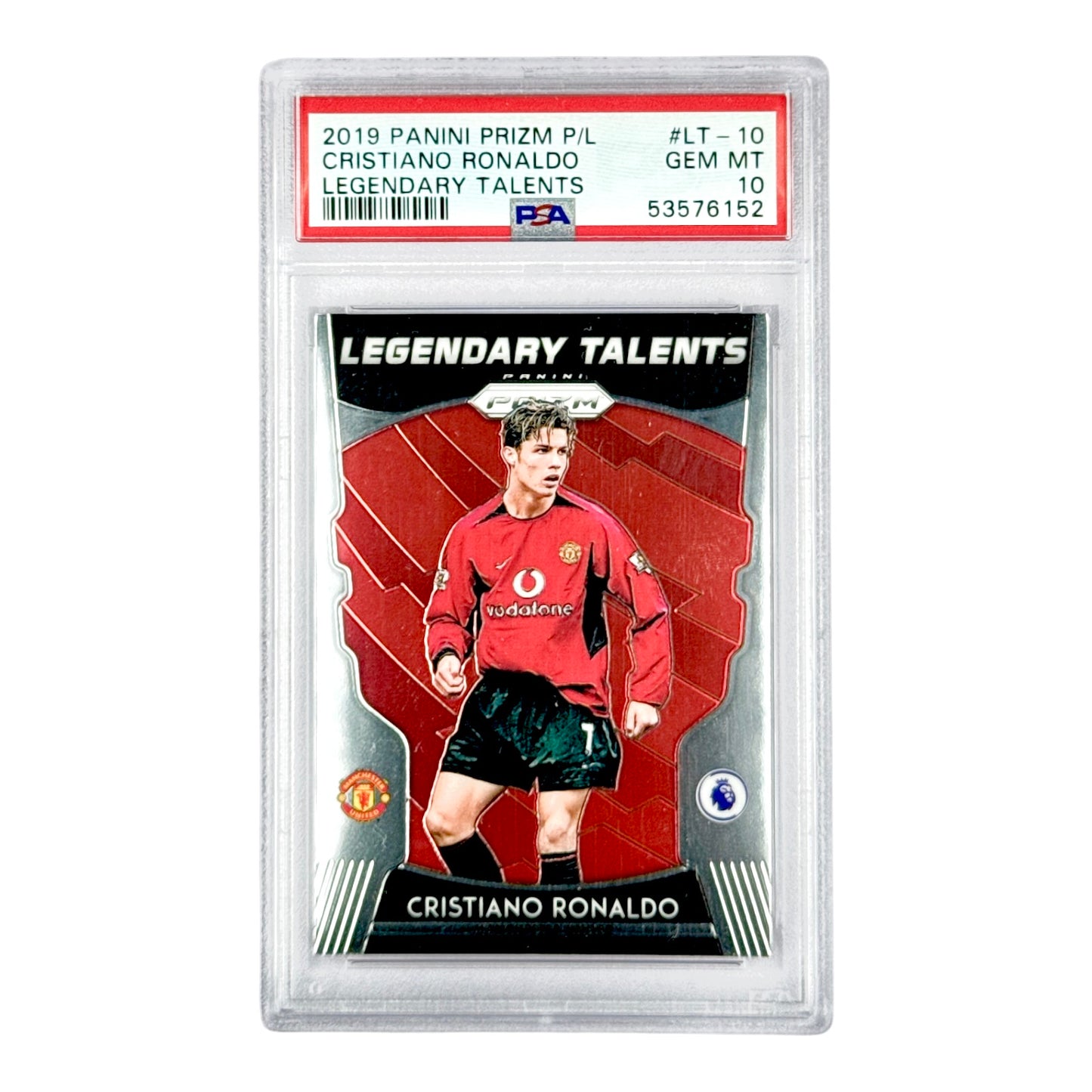 Cristiano Ronaldo 2019-20 Panini Prizm Premier League Legendary Talents #LT-10 PSA 10