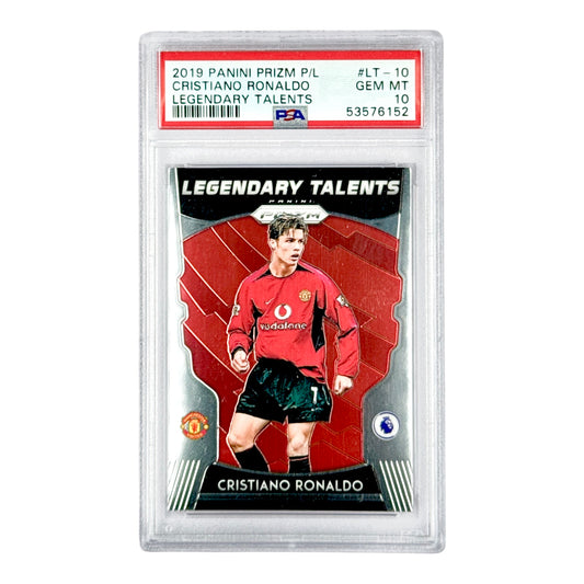 Cristiano Ronaldo 2019-20 Panini Prizm Premier League Legendary Talents #LT-10 PSA 10