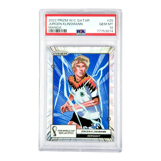 Jurgen Klinsmann 2022 Panini Prizm World Cup Manga #25 PSA 10