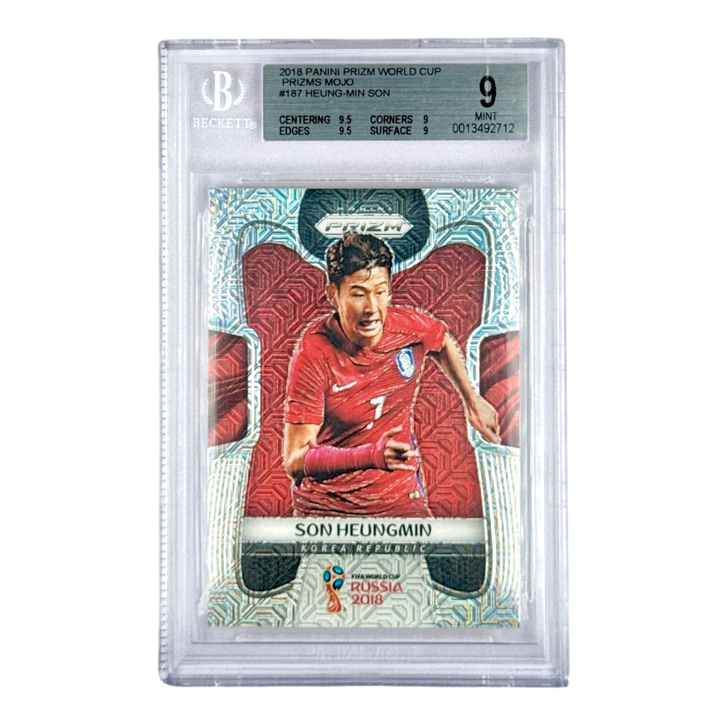 Heung Min Son 2018 Panini Prizm World Cup Mojo #187 BGS 9