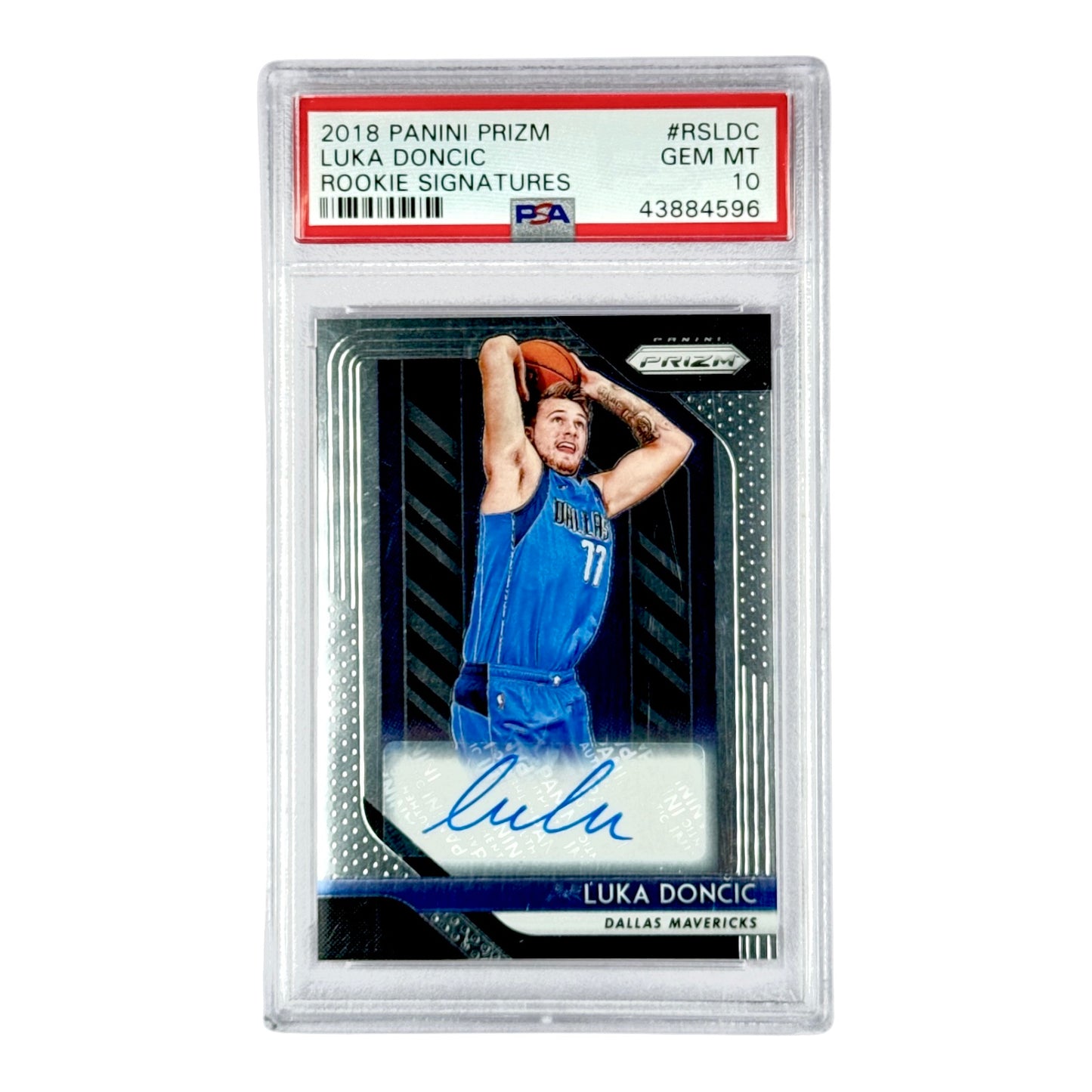 Luka Doncic 2018-19 Panini Prizm Rookie RC Auto #RSLDC PSA 10