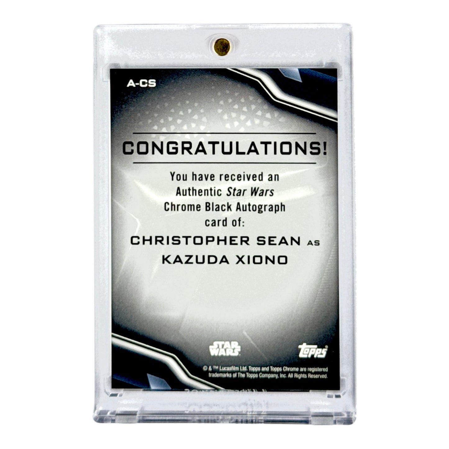 Kazuda Xiono Topps Chrome Black Auto