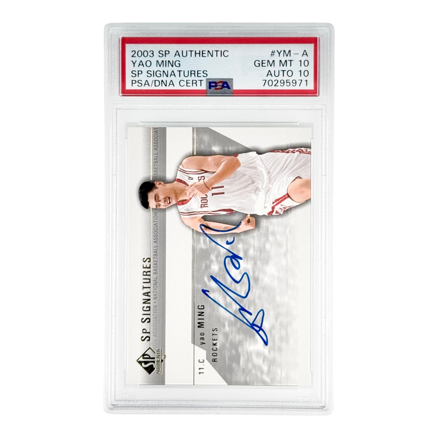 Yao Ming 2003 Upper Deck SP Signatures Auto #YM-A PSA 10 Auto 10