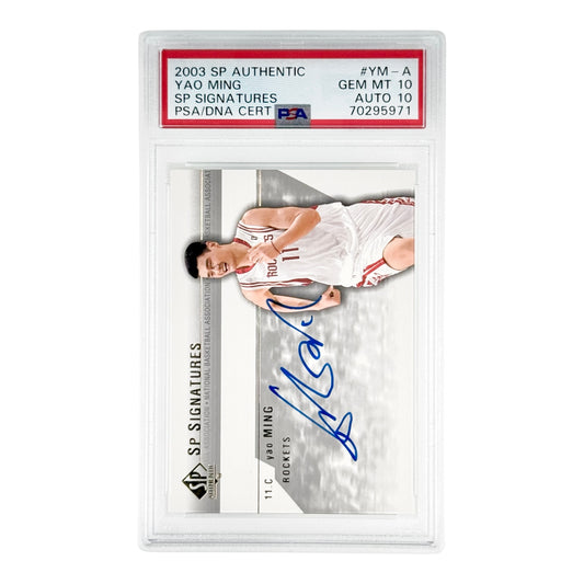 Yao Ming 2003 Upper Deck SP Signatures Auto #YM-A PSA 10 Auto 10