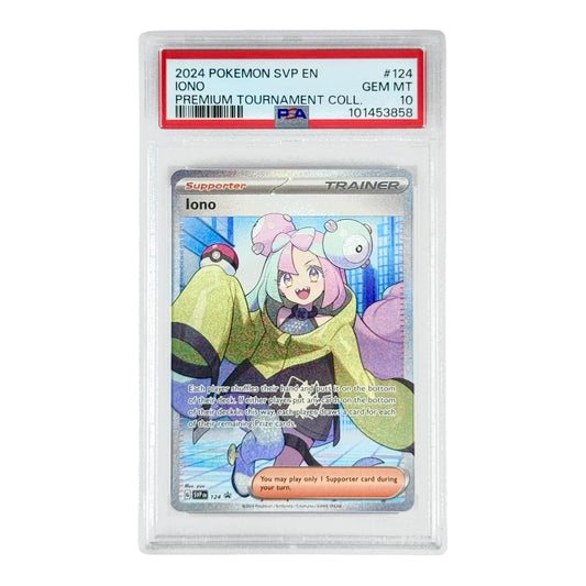 Iono 2024 Pokemon English Premium Tournament Collection Promo #124 PSA 10
