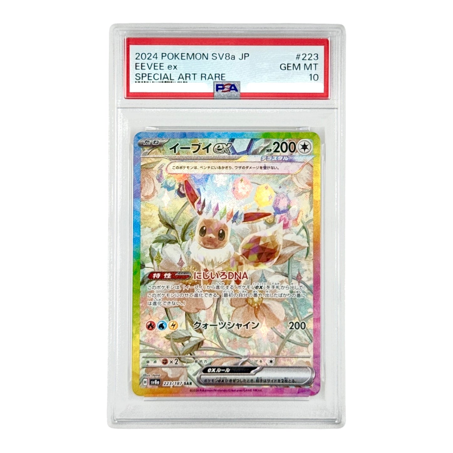 Eevee ex 2024 Pokemon Japanese Sv8a Special Art Rare #223 PSA 10 SAR