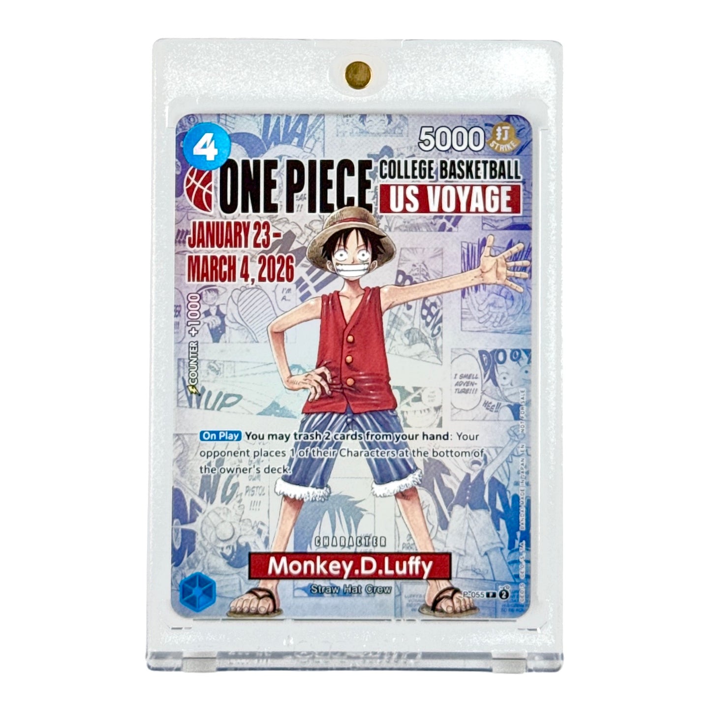 Monkey D.Luffy 2025 One Piece English College Basketball US Voyage Promo #P-055