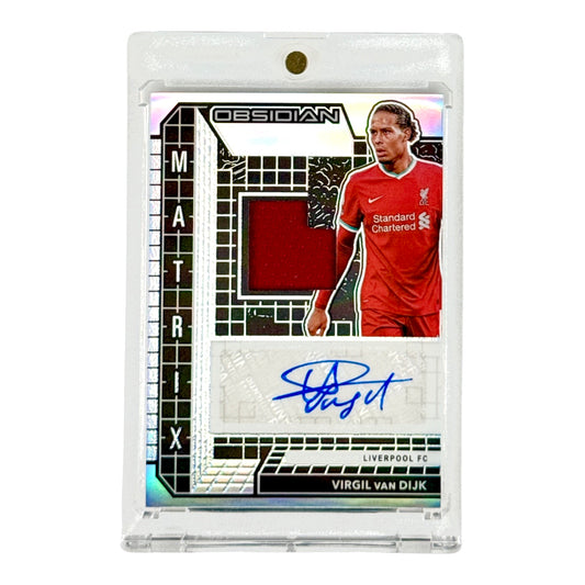 Virgil Van Dijk 2021 Obsidian Soccer Jersey Relic Auto 22/99 #MM-VVD