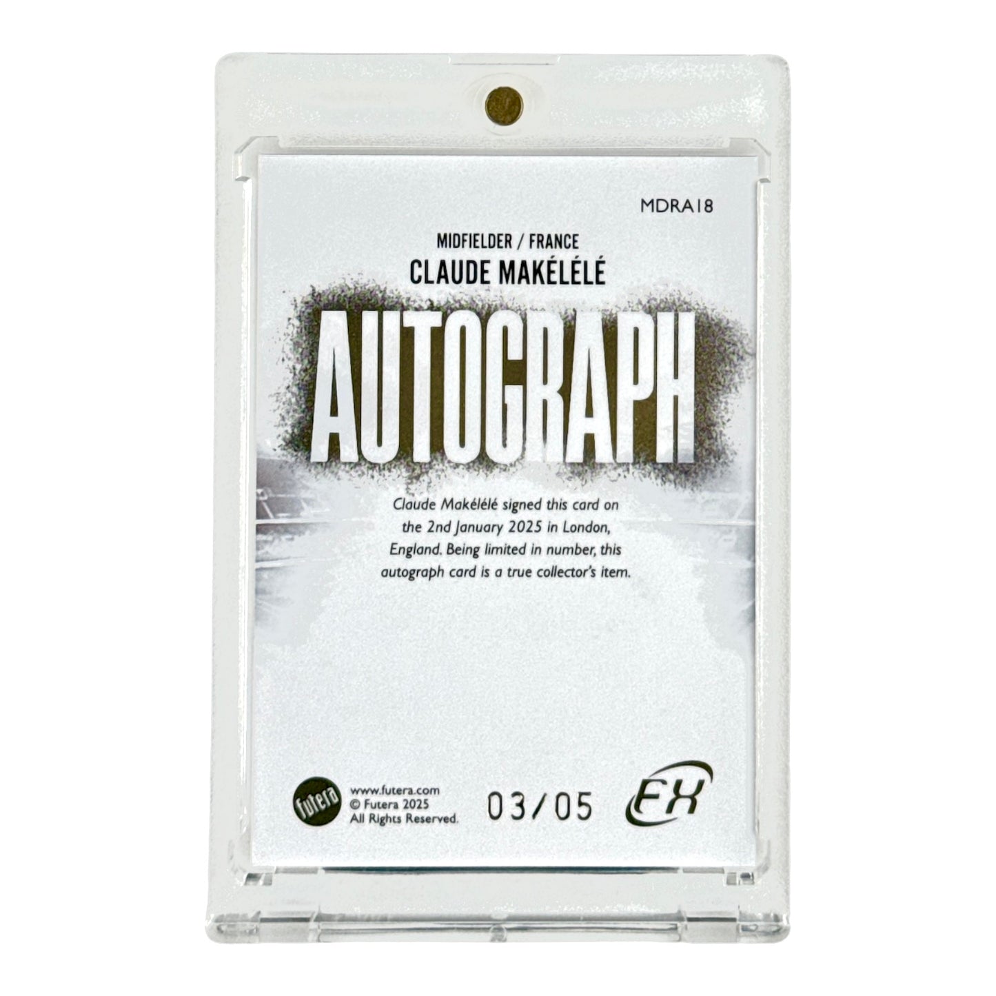 Claude Makelele 2025 Futera Soccer Auto 03/05 #MDRA18