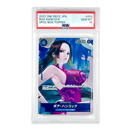 Boa Hancock 2022 One Piece Japanese OP02 Box Topper #059 PSA 10