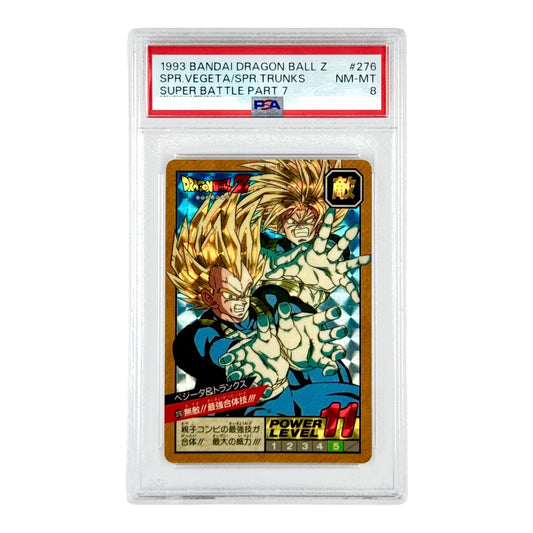 Super Vegeta/Trunks 1993 Dragon Ball Japanese Bandai Carddass Super Battle Part 7 #276 PSA 8