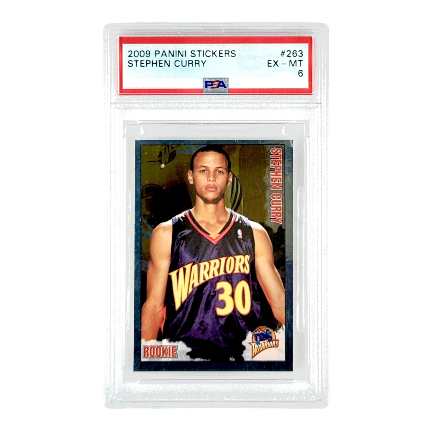 Stephen Curry 2009 Panini Stickers Rookie RC #263 PSA 6