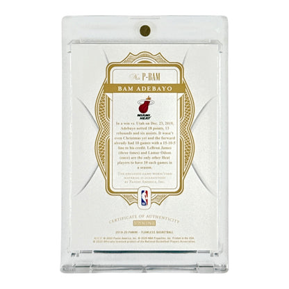 Bam Adebayo 2019-20 Flawless Game-worn Patch 20/20 #P-BAM