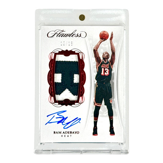Bam Adebayo 2017-18 Flawless Game-worn Patch Auto 12/15 Rookie RC #VP-BA