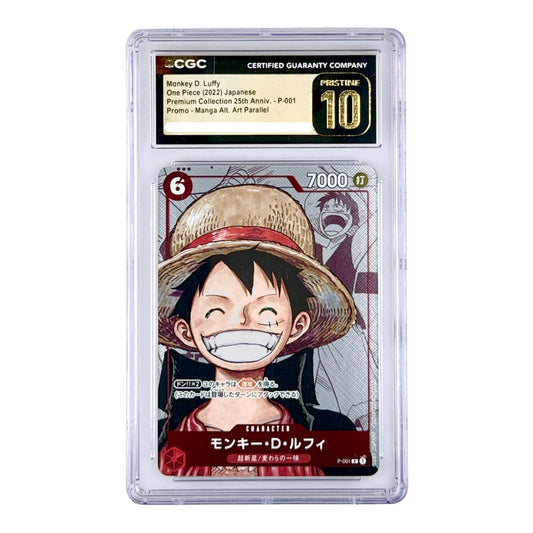 Monkey D.Luffy 2022 One Piece Japanese Premium Collection 25th Anniversary Promo #P-001 CGC Pristine 10