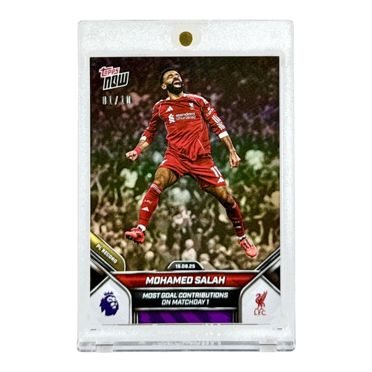 Mohamed Salah 2025 Topps Now Most Goal Contribution On Matchday 01/10 #005