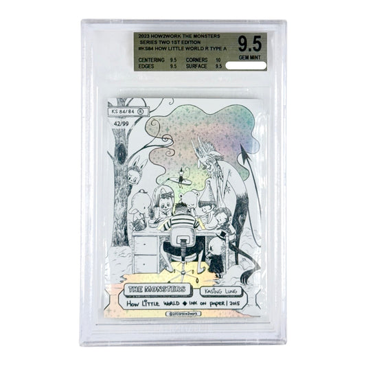 Labubu 2024 How2work The Monsters Series 2 42/99 Holo #84 BGS 9.5