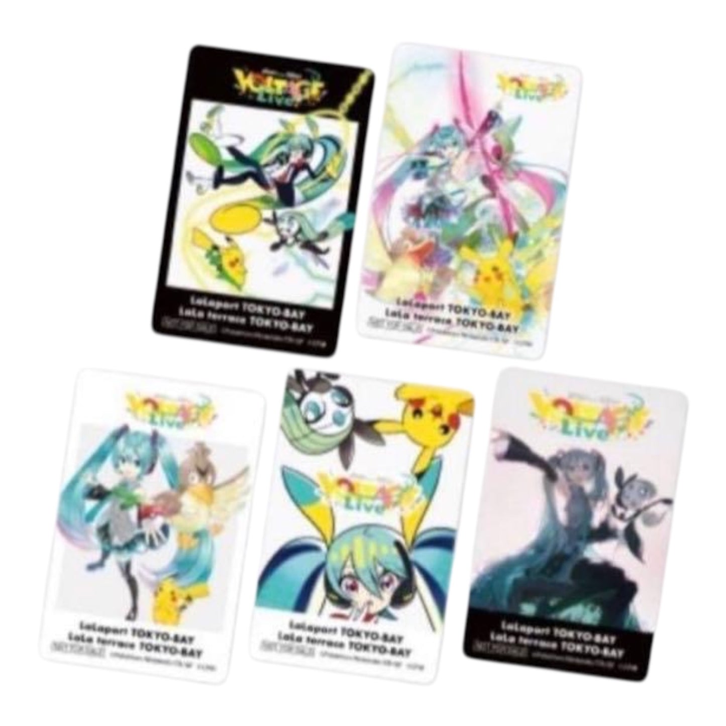 Set Of 5 2026 Pokemon X Miku Voltage Live Lalaport TOKYO-BAY Promo