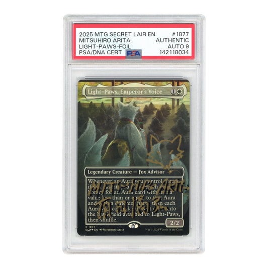 2025 Magic The Gathering English Secret Lair Mitsuhiro Arita Signed Auto #1877 PSA Authentic Auto 9