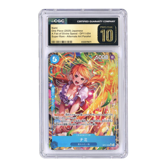 Nami 2025 One Piece Japanese Alternate Art OP11 #054 CGC Pristine 10