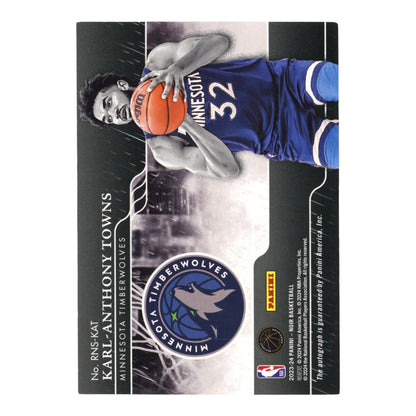 Karl Anthony Towns 2023-24 Panini Noir Reigning Nights Auto 21/49 #RNS-KAT