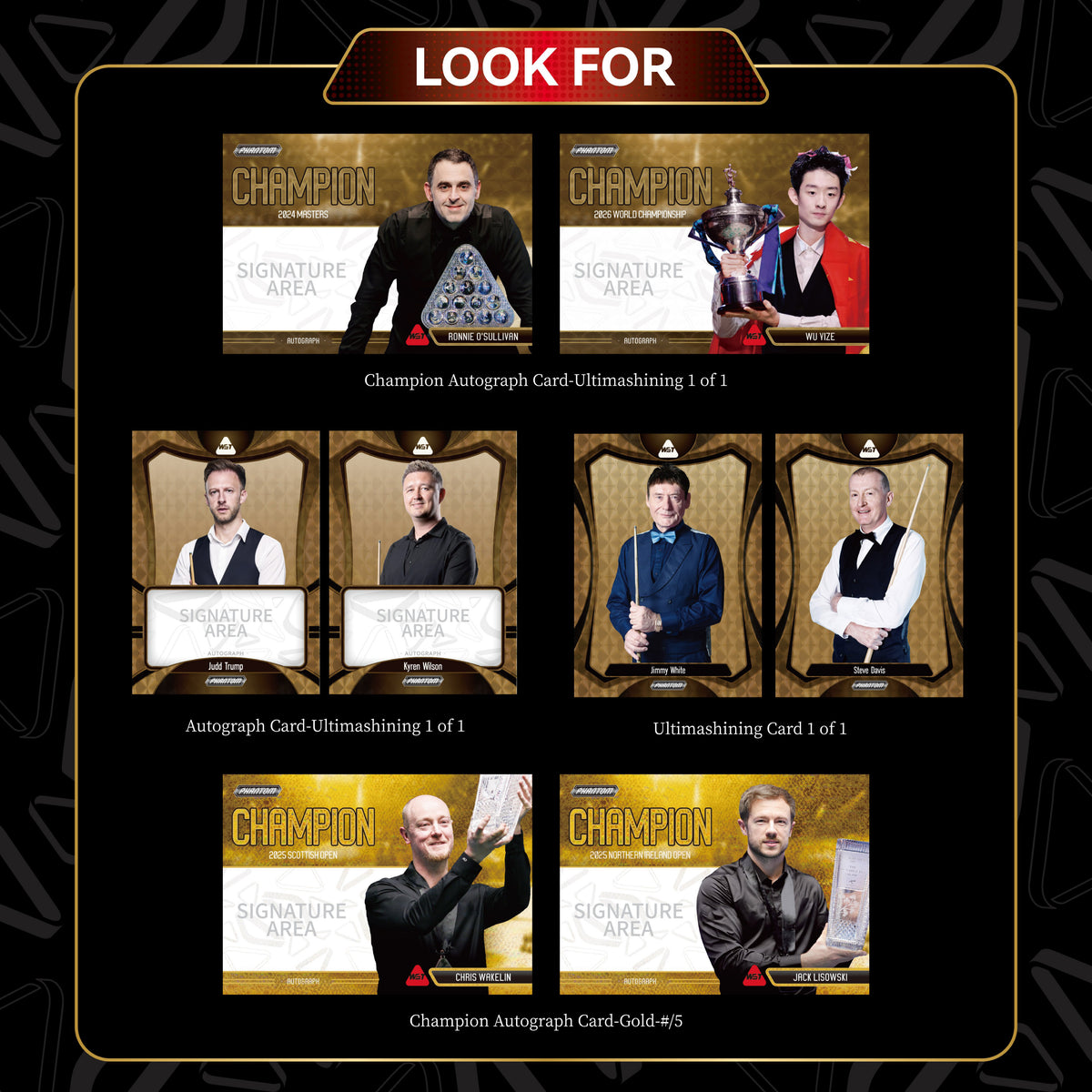 2026 Kakawow Phantom World Snooker Tour Trading Cards Hobby Box