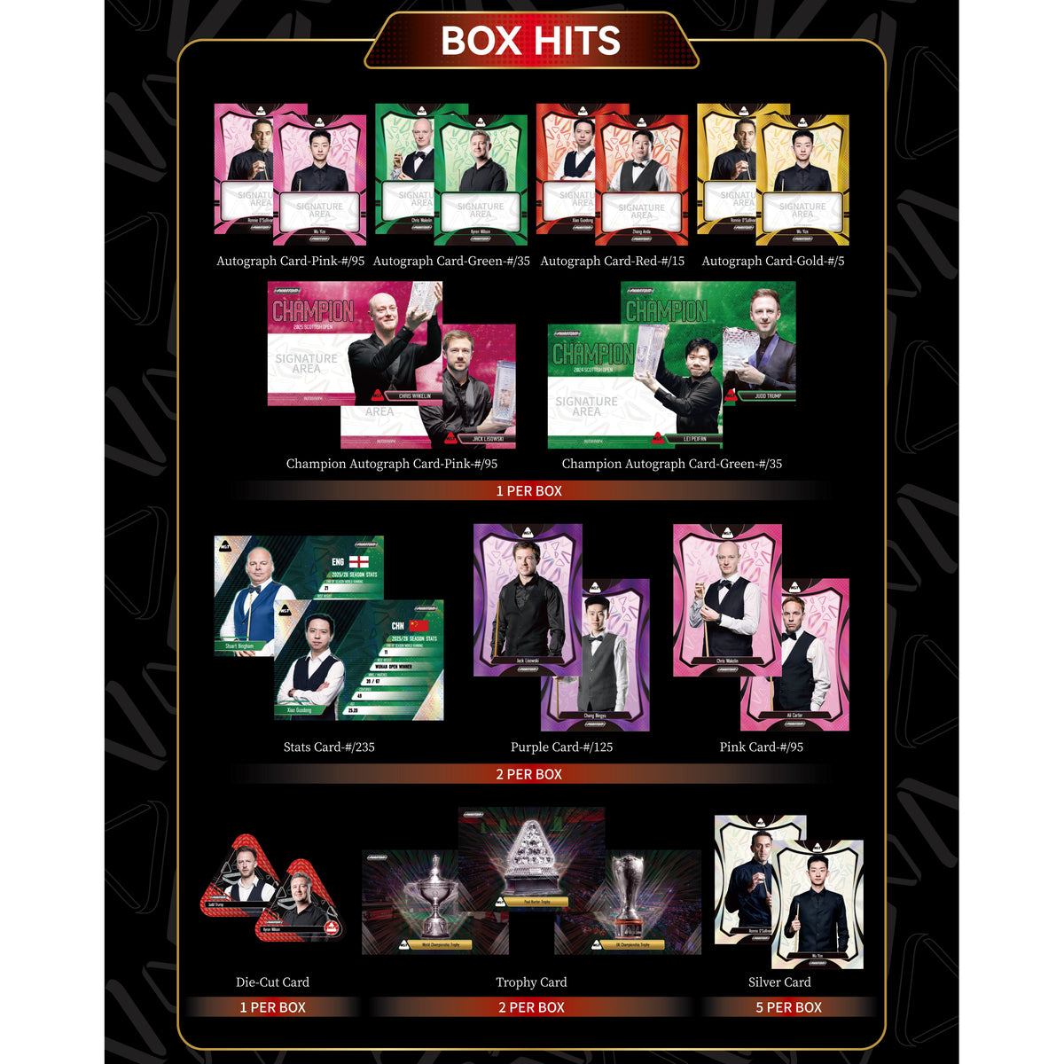 2026 Kakawow Phantom World Snooker Tour Trading Cards Hobby Box