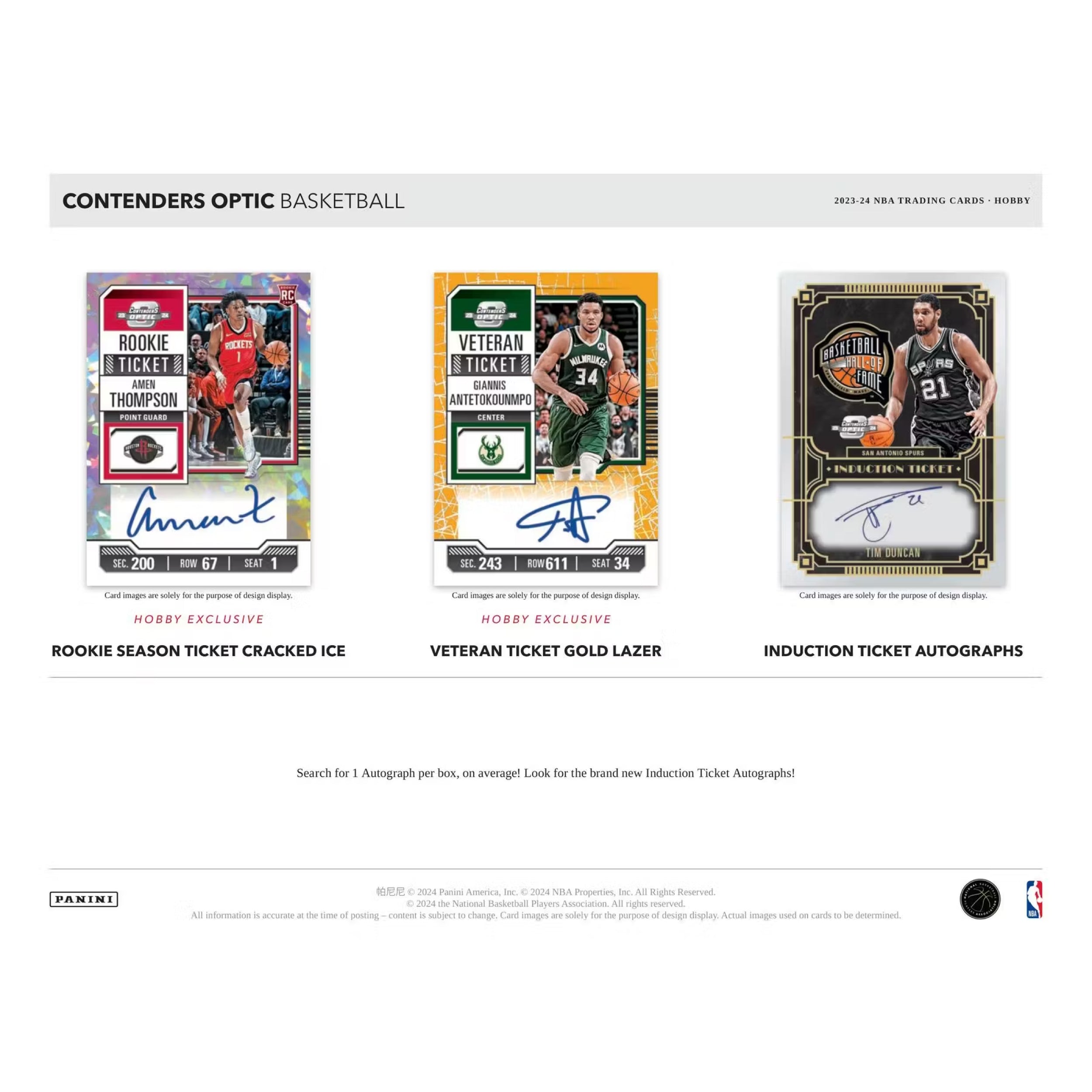 2024-25 Panini Contenders Optic Basketball Hobby Box – Yamacardo
