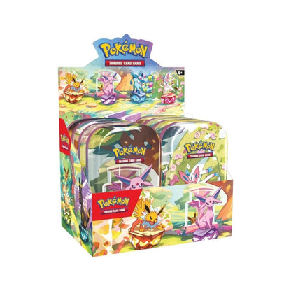 POKEMON English Scarlet & Violet Prismatic Evolutions Mini Tin Display Box