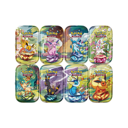 POKEMON English Scarlet & Violet Prismatic Evolutions Mini Tin Display Box