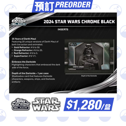 2024 Topps Star Wars Chrome Black Hobby Box