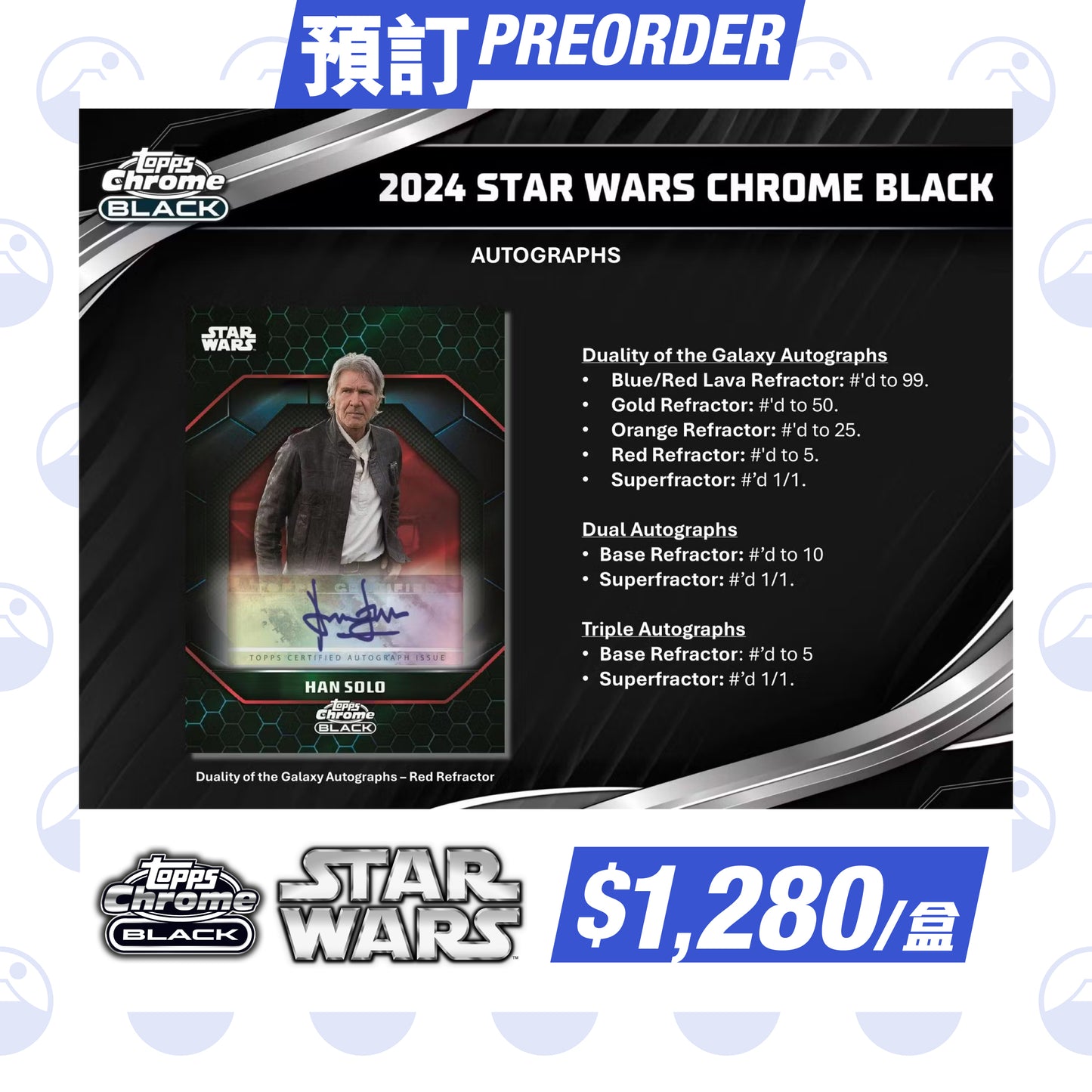 2024 Topps Star Wars Chrome Black Hobby Box