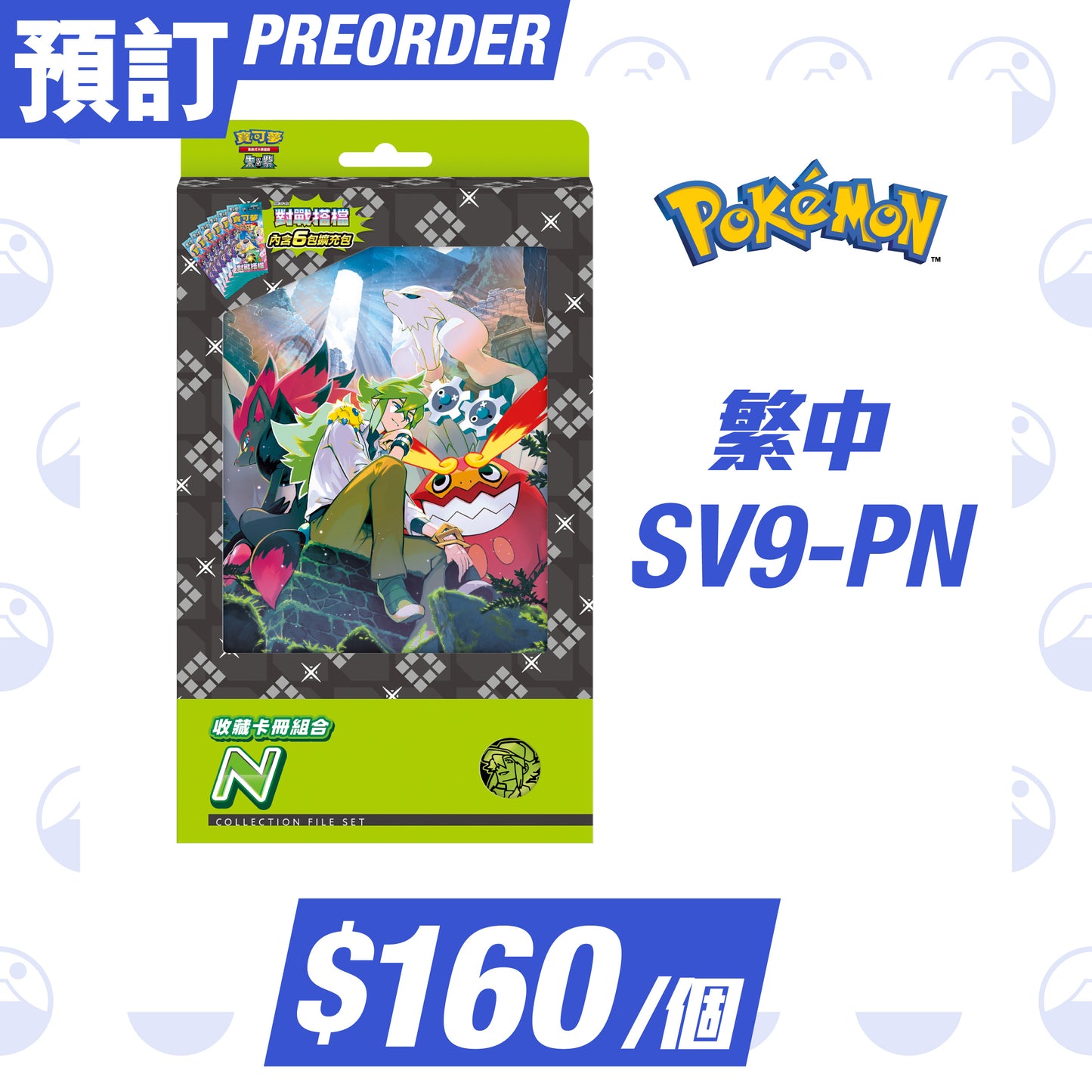 Pokemon 繁中 SV9-PN 朱&紫 收藏卡冊組合 N